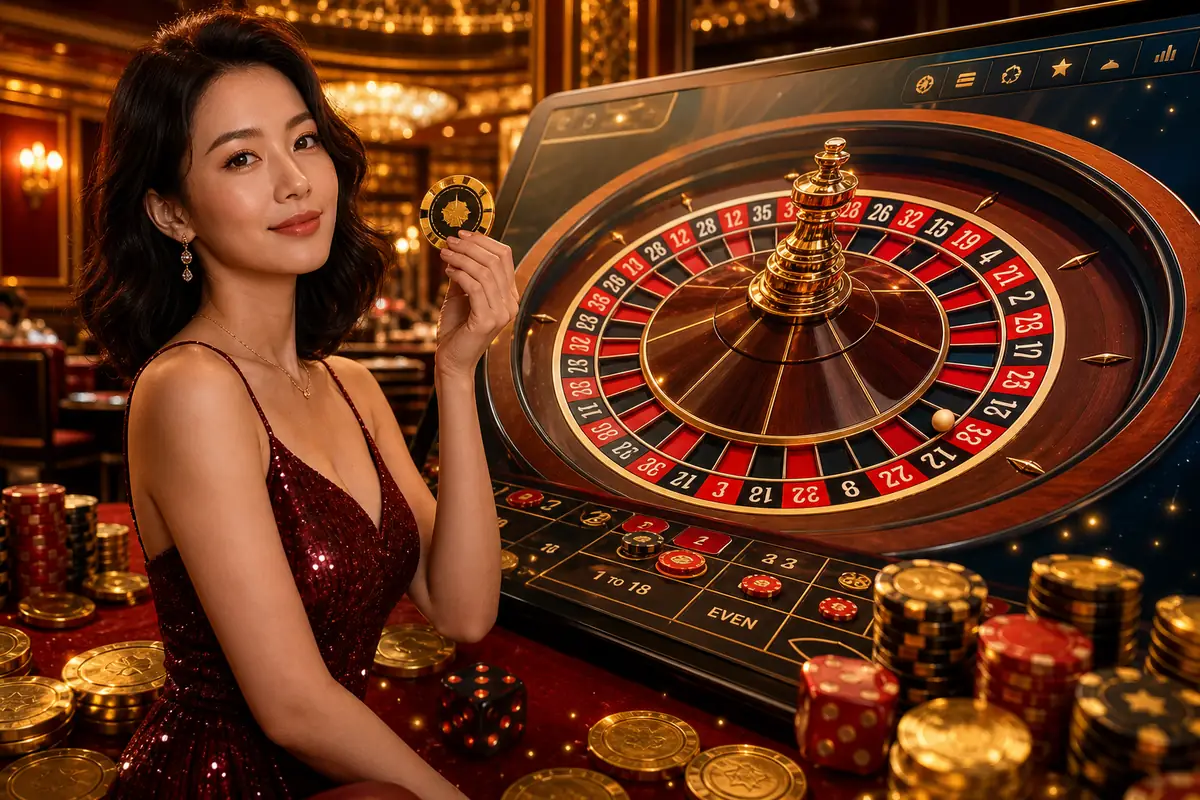 puma777 Casino live dealer baccarat table